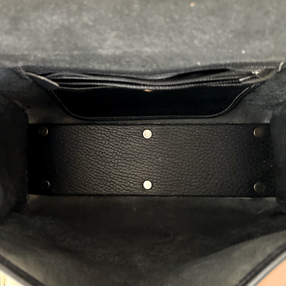 Vintage Dooney & Bourke Essex Large Bag Black Pebbled Leather - Picture 6 of 11